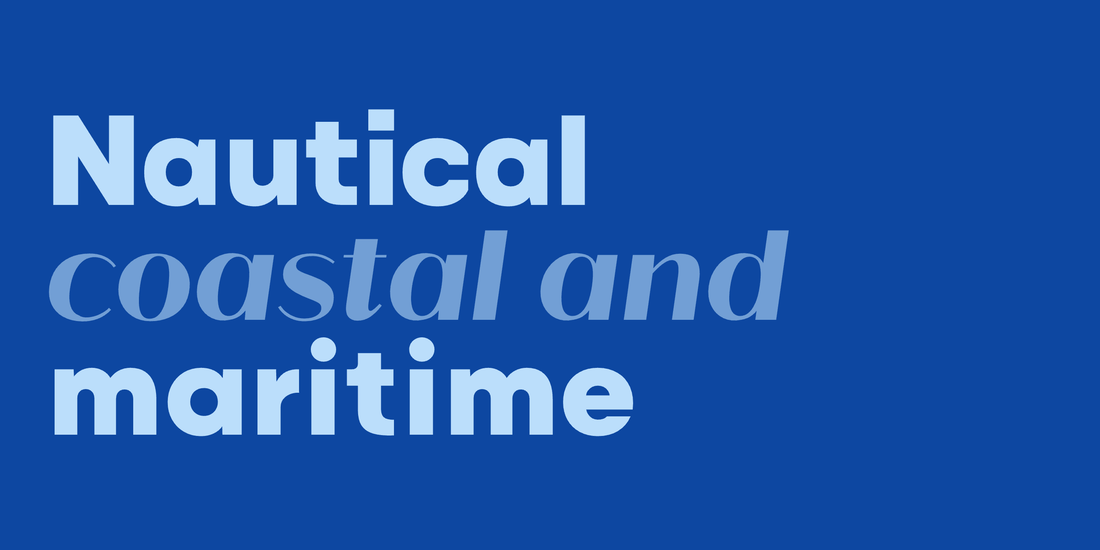 Ark, Roma, Apex — Mojomox fonts shown in Nautical Fonts for Maritime and Coastal Branding