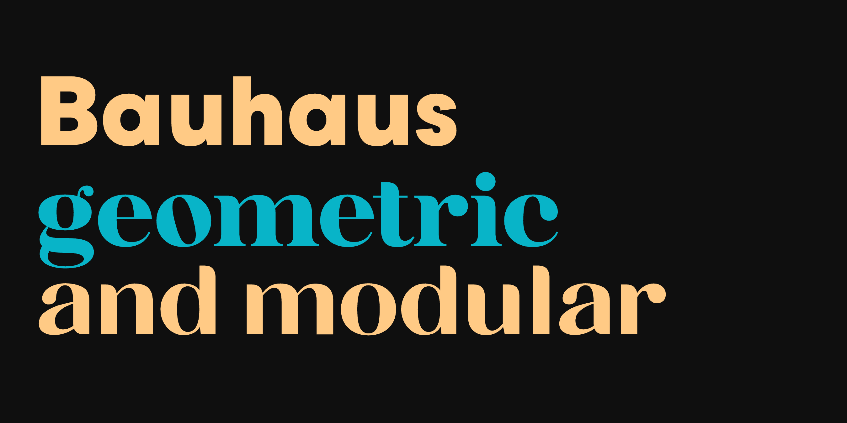 Geo, Soft, Chez — Mojomox fonts shown in Bauhaus Fonts: The Mojomox Bauhaus-Inspired Family