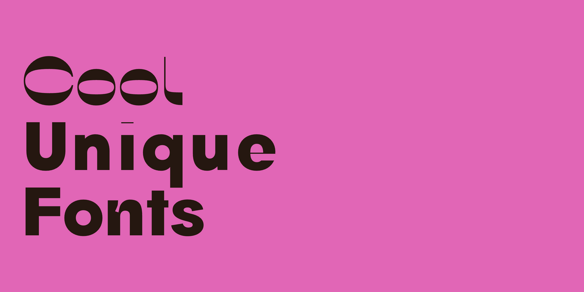 Cool, Unique, Fonts, set in Pout, Rail and Kayon