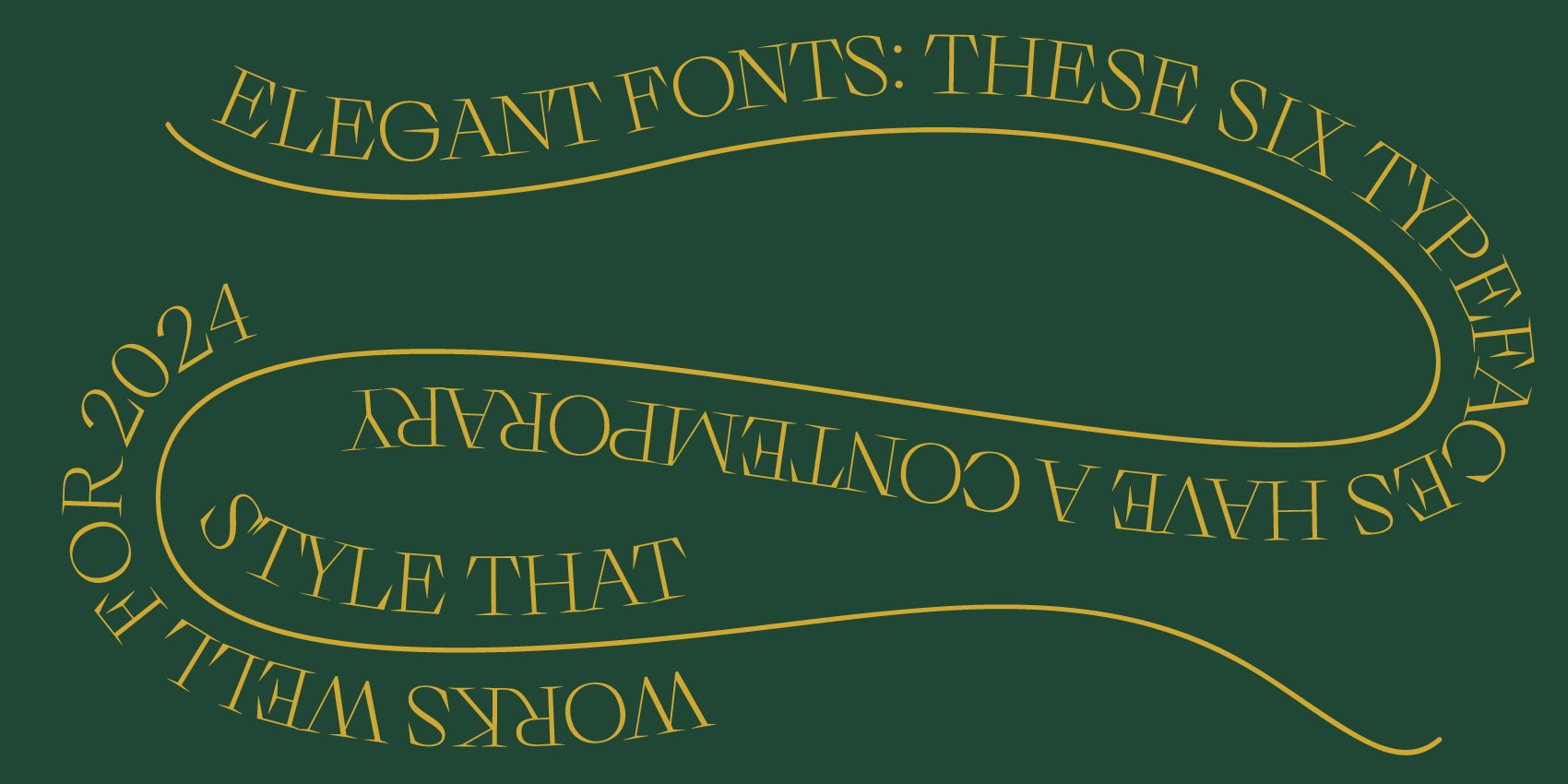 Elegant fonts for 2024