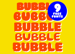 9 free bubble fonts