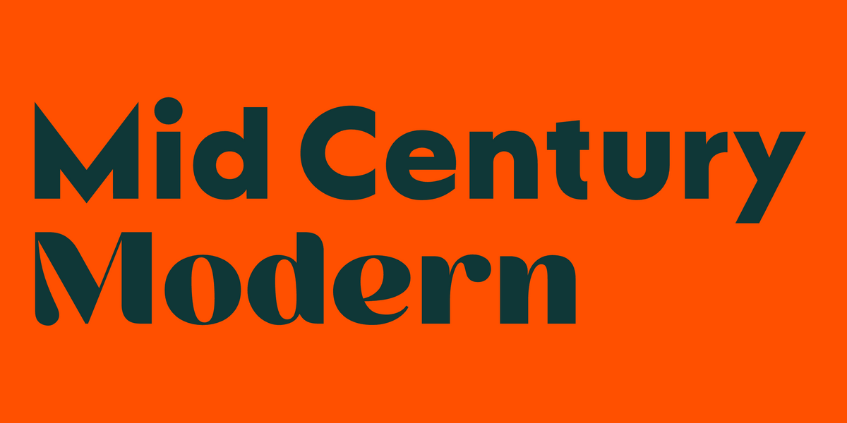 Mid Century Modern, set in Scal and Cesty