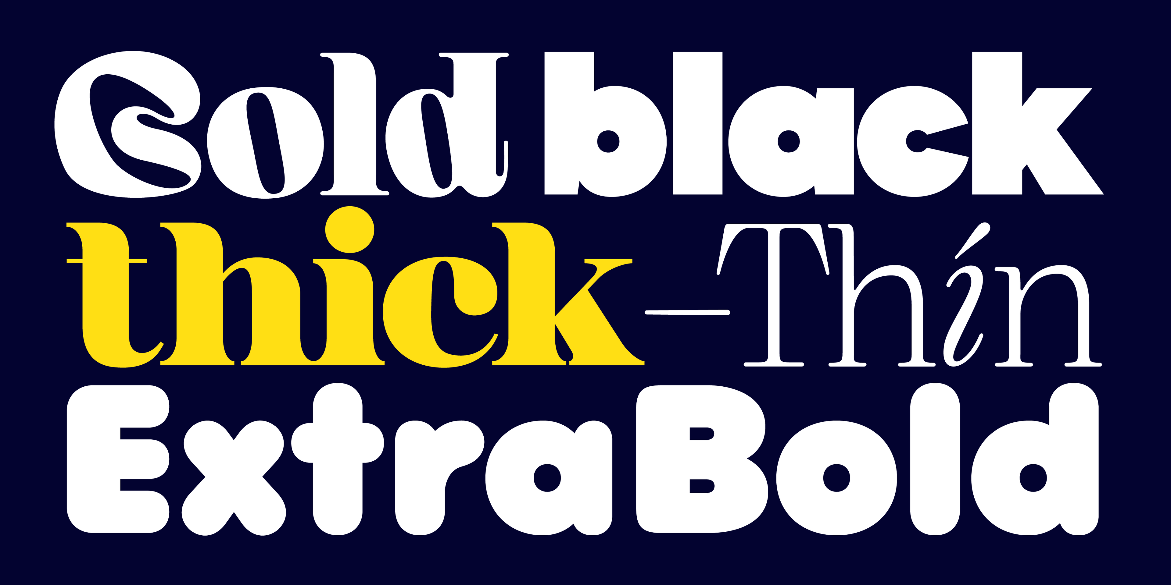 thick fonts