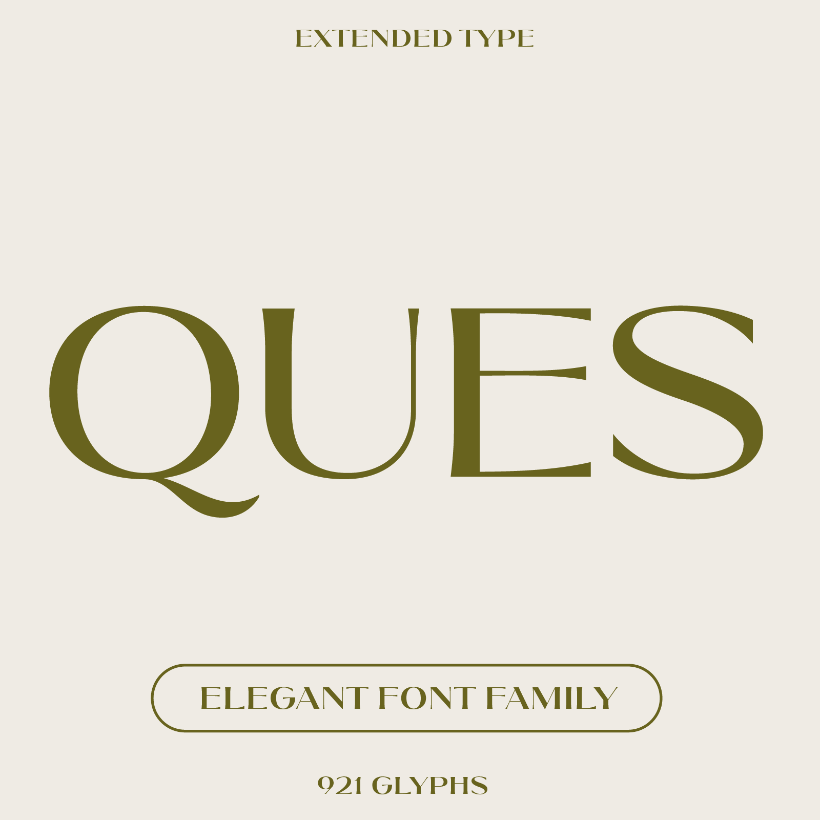 Ques, preppy font