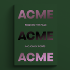 Acme modern sans-serif font used in a book layout