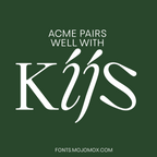 Acme paired with a nature typeface