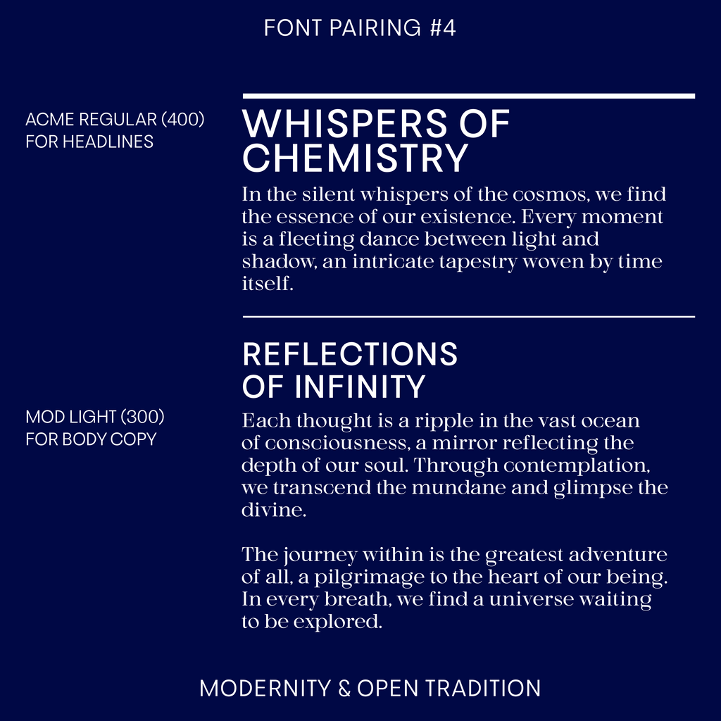 Bauhaus Acme—Modern, cool sans-serif font, clean and unique