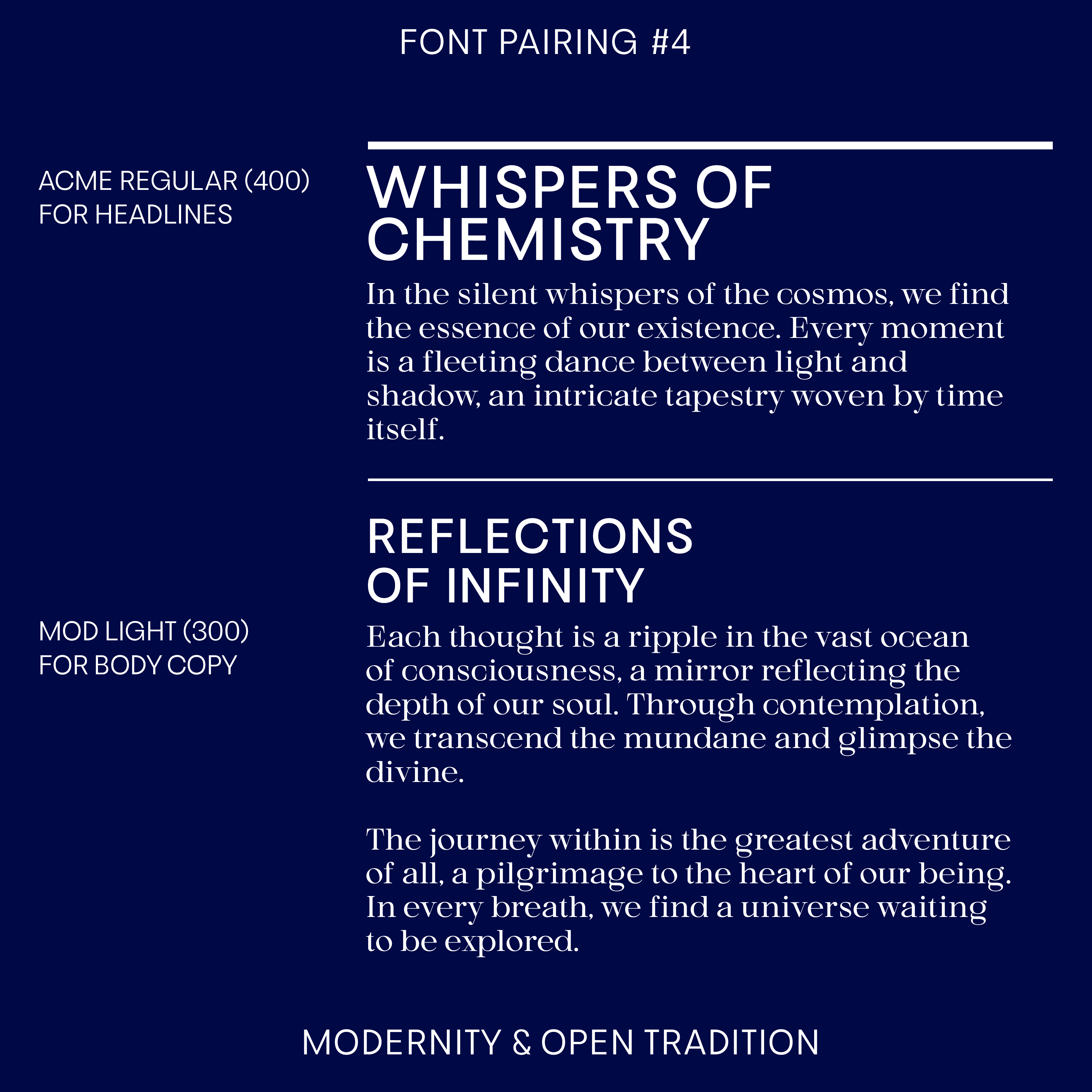 Bauhaus Acme—Modern, cool sans-serif font, clean and unique