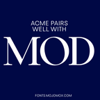 Acme paired with a rounded serif typeface