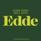 Acme paired with a serif typeface