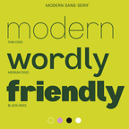 Acme modern sans-serif font with an open, friendly design