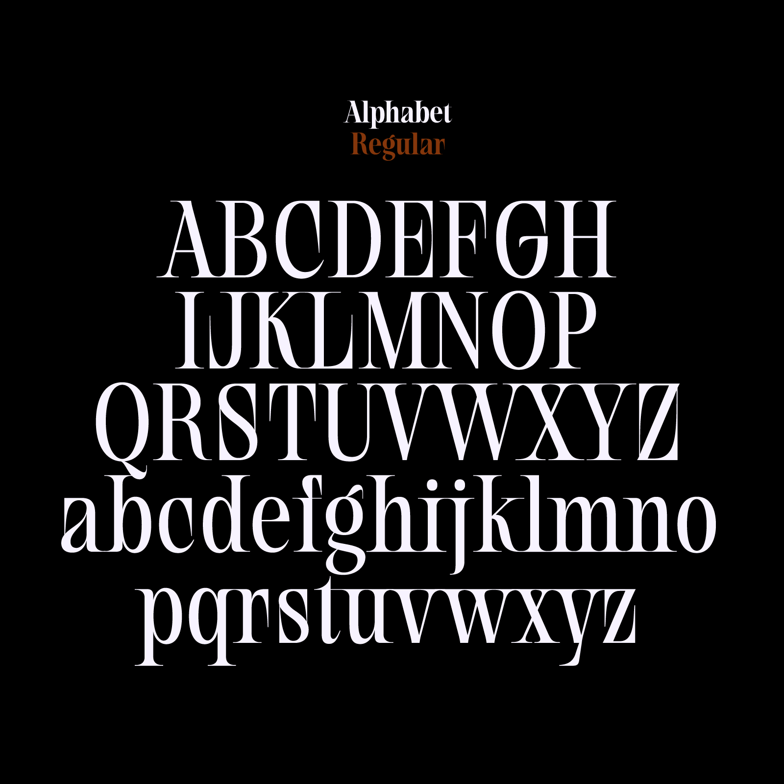 Black background with white alphabet and numbers