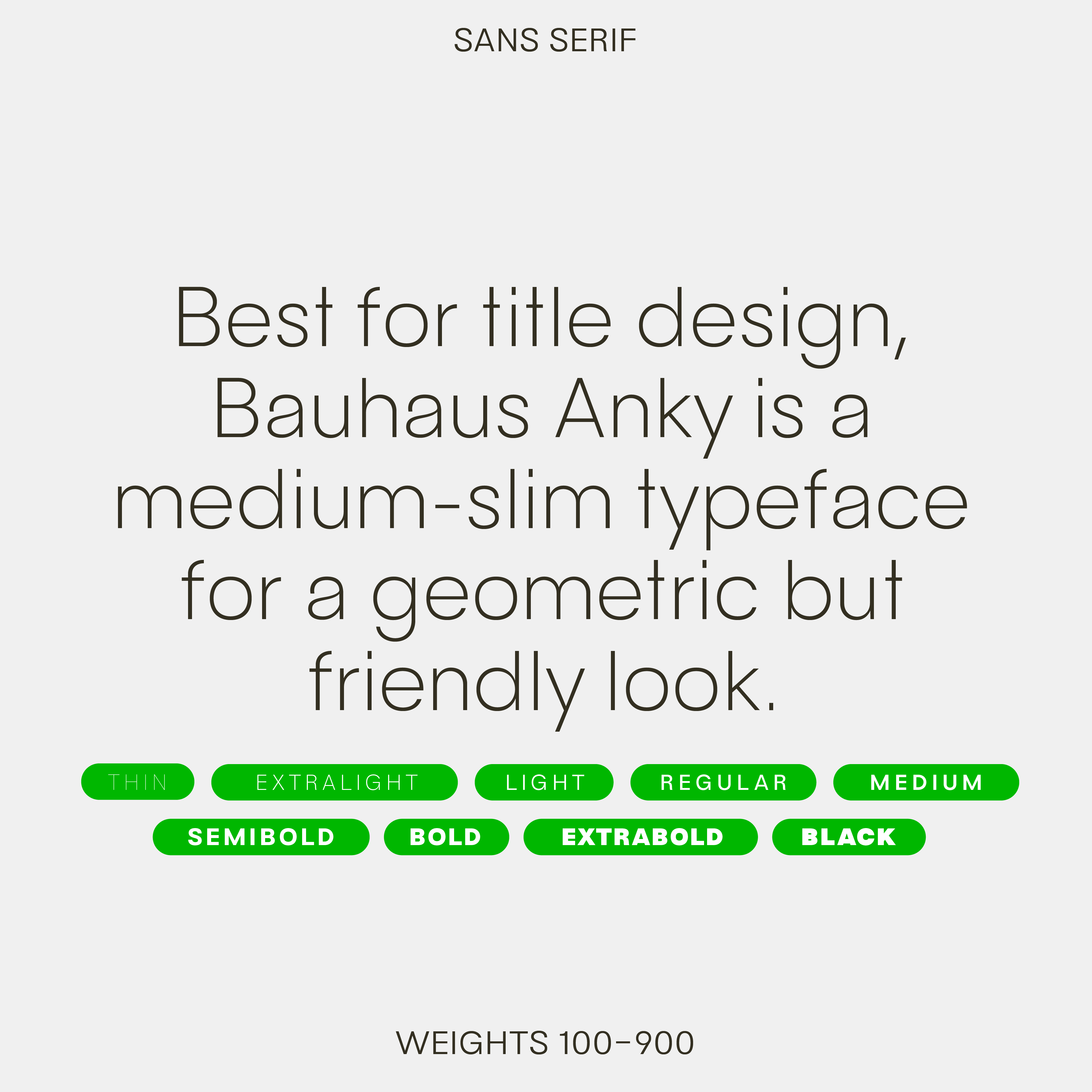 Anky—Geometric medium-slim sans font