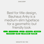 Anky geometric sans-serif font with a clean modern design