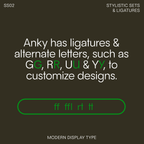 Anky ligatures and letter combinations