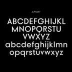Black background with white alphabet letters, Scal font with sharp angles