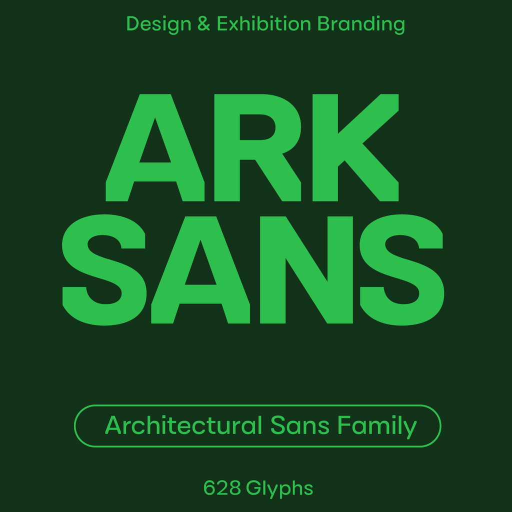 Ark Sans—Architectural Sans Font with Straight Cut Diagonals