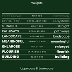 Ark Sans font weights shown in uppercase and lowercase