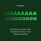 Ark Sans variable font, showing the full weight axis