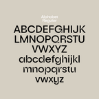 Auria airy modern sans-serif alphabet specimen, uppercase and lowercase