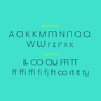 Auria Sans alternate letterforms and ligatures