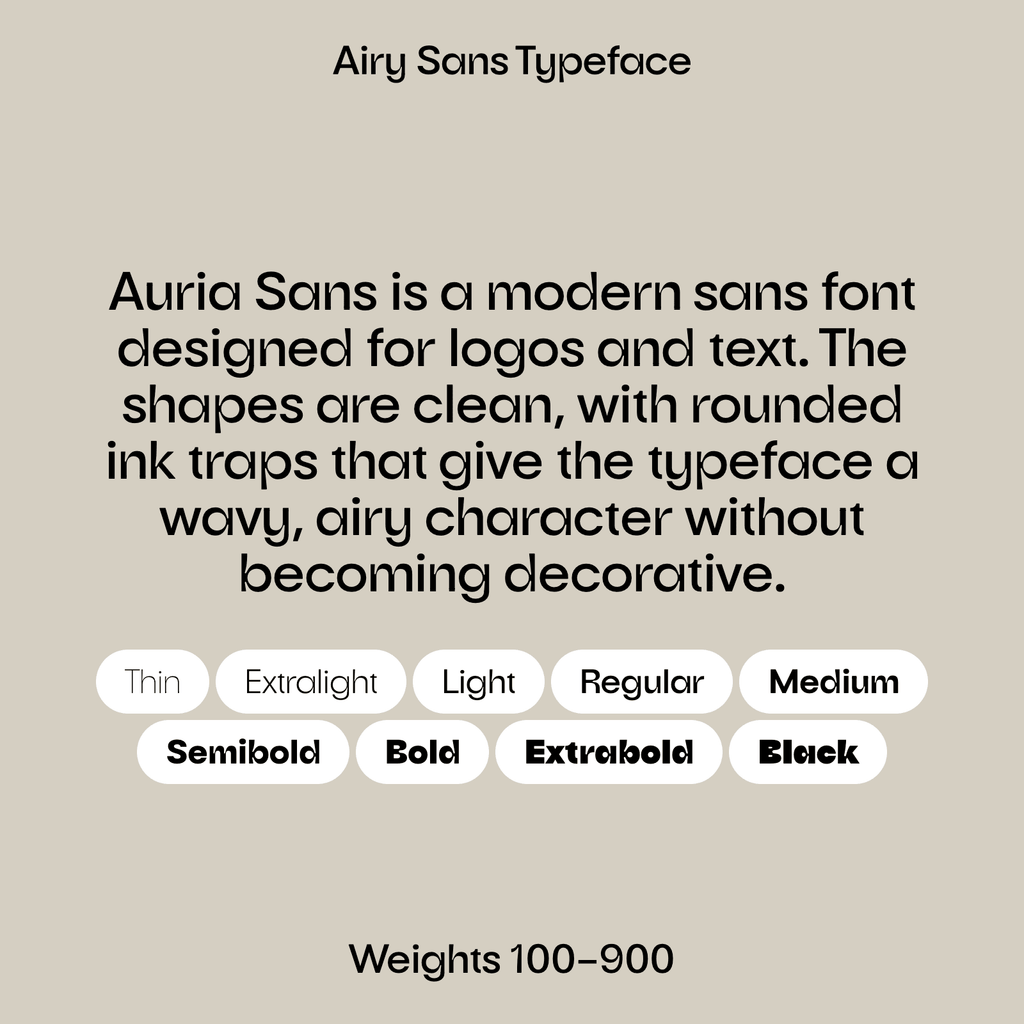Auria Sans—Modern Airy Sans Font for Branding