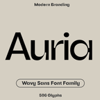 Auria font, wavy, rounded, feminine and friendly