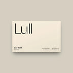 Auria wavy sans on a business card for a pool house: brand name in the light weight, name, title and contact lines
