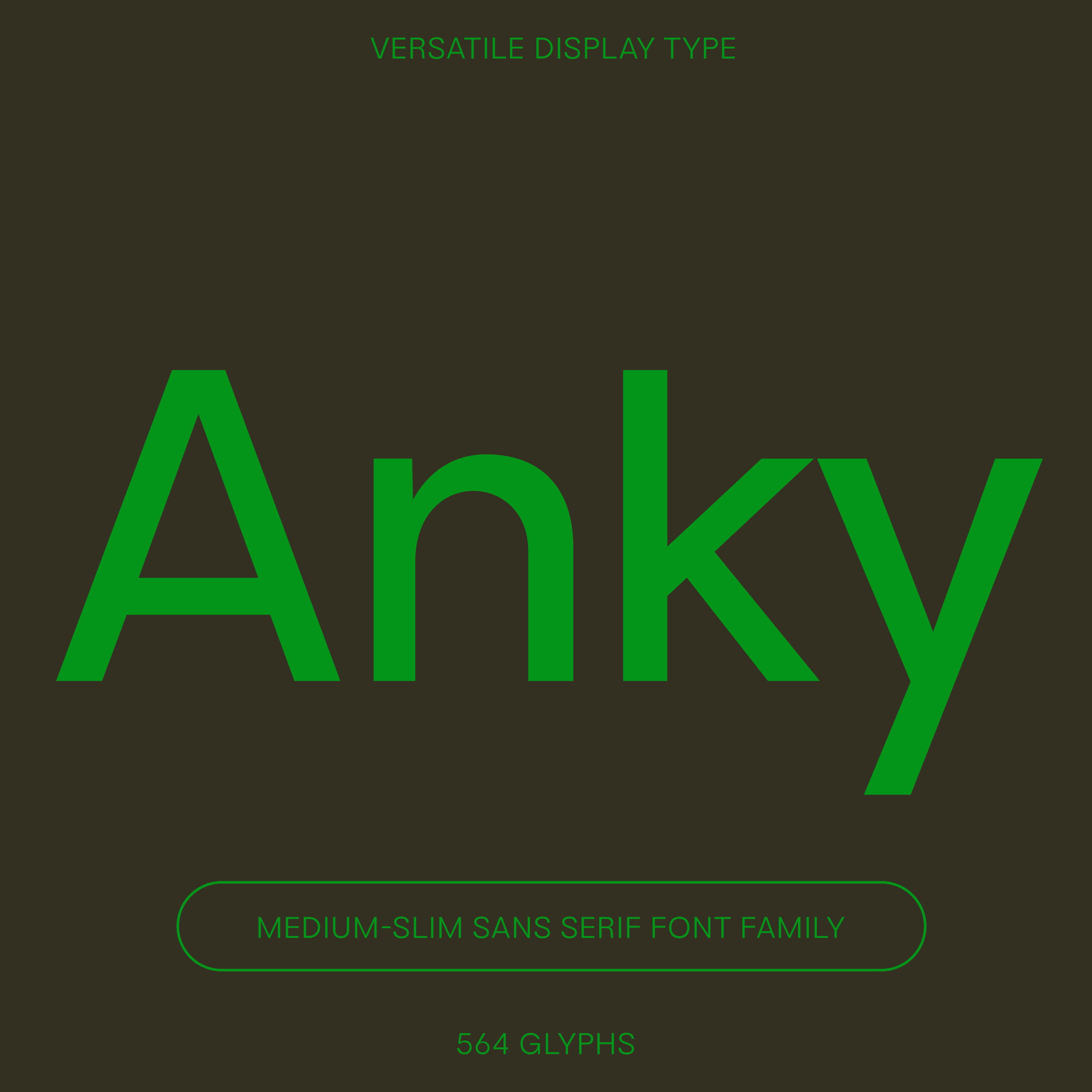 Anky, versatile medium-slim sans-serif font