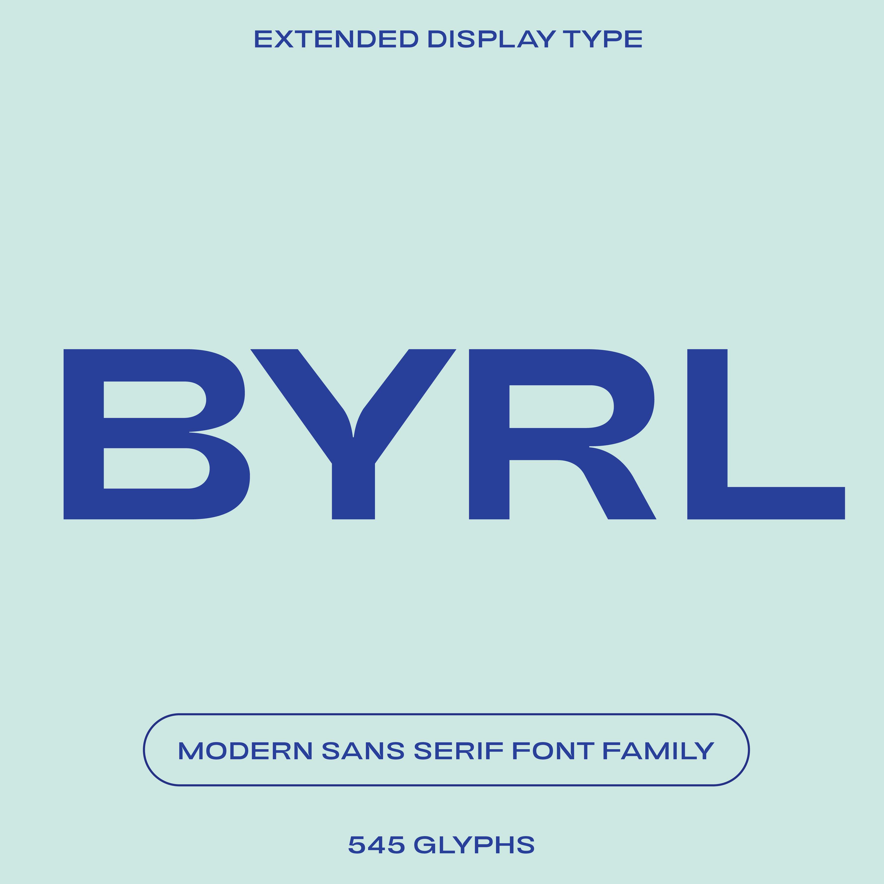 Bauhaus Byrl, super extended font