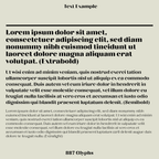 Chez headline and body text sample