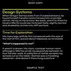 Desk headline and body text sample