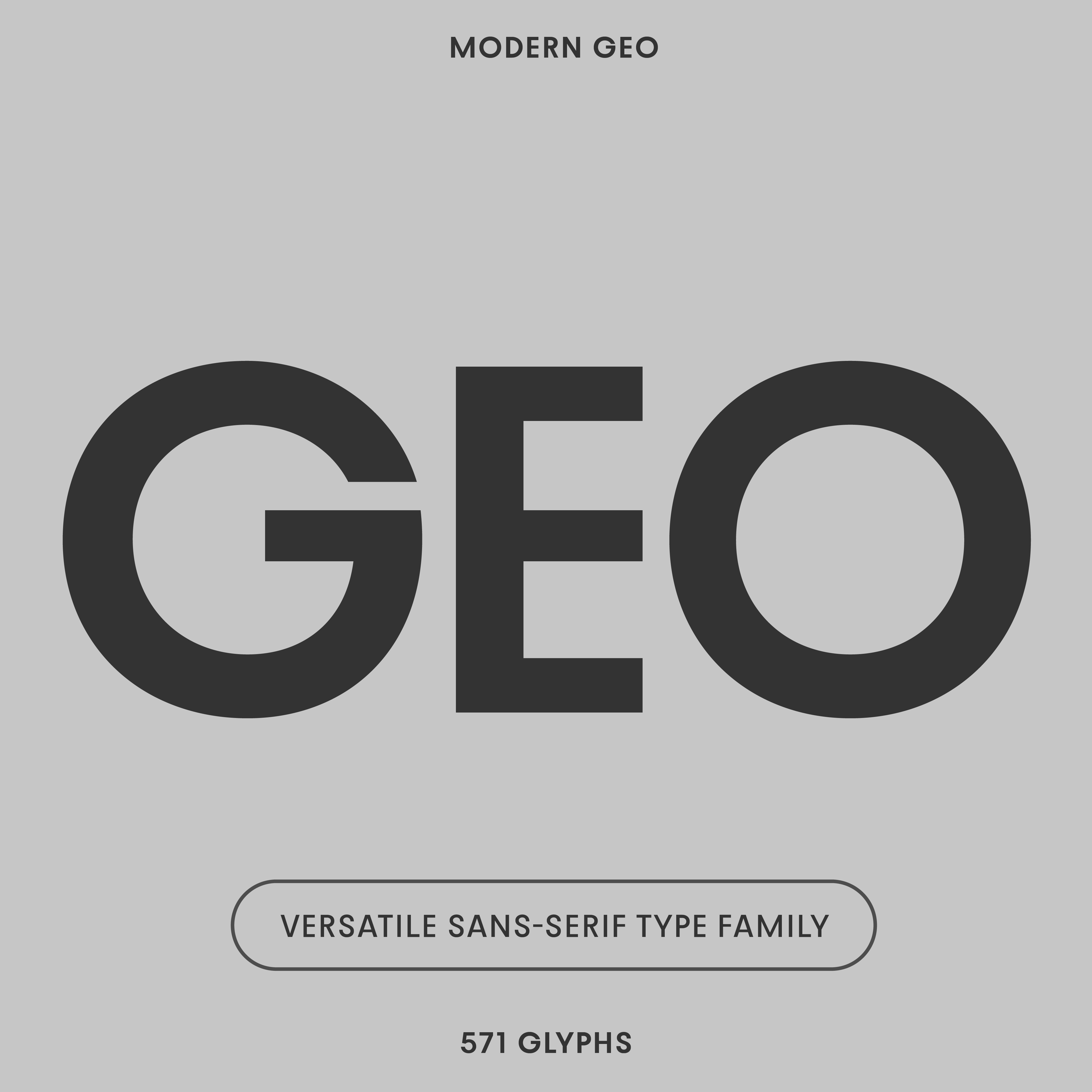 Bauhaus Geo, modern avant-garde typeface