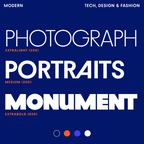 Logo and wordmark examples set in the Bauhaus Geo geometric display font