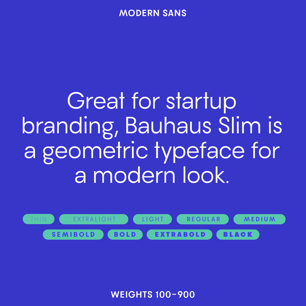 Geometric typeface for modern look