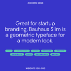 Geometric typeface for modern look