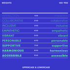 Bauhaus Slim font weights