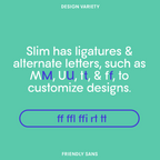Bauhaus Slim ligatures and alternates

