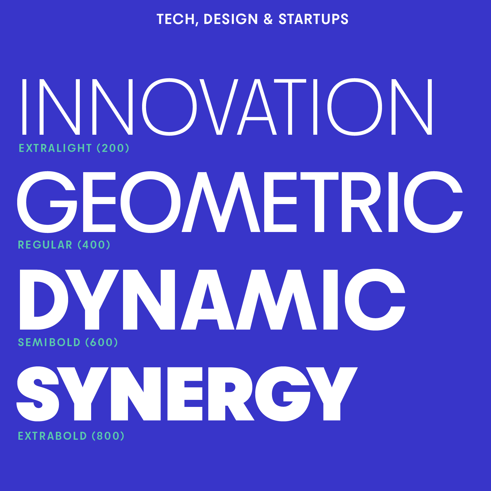 Bauhaus Slim wordmark font examples