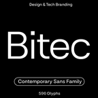 Bitec Sans font, one of the typefaces in the Modern Sans Set