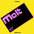 Plox bubble block display font used on a business card design