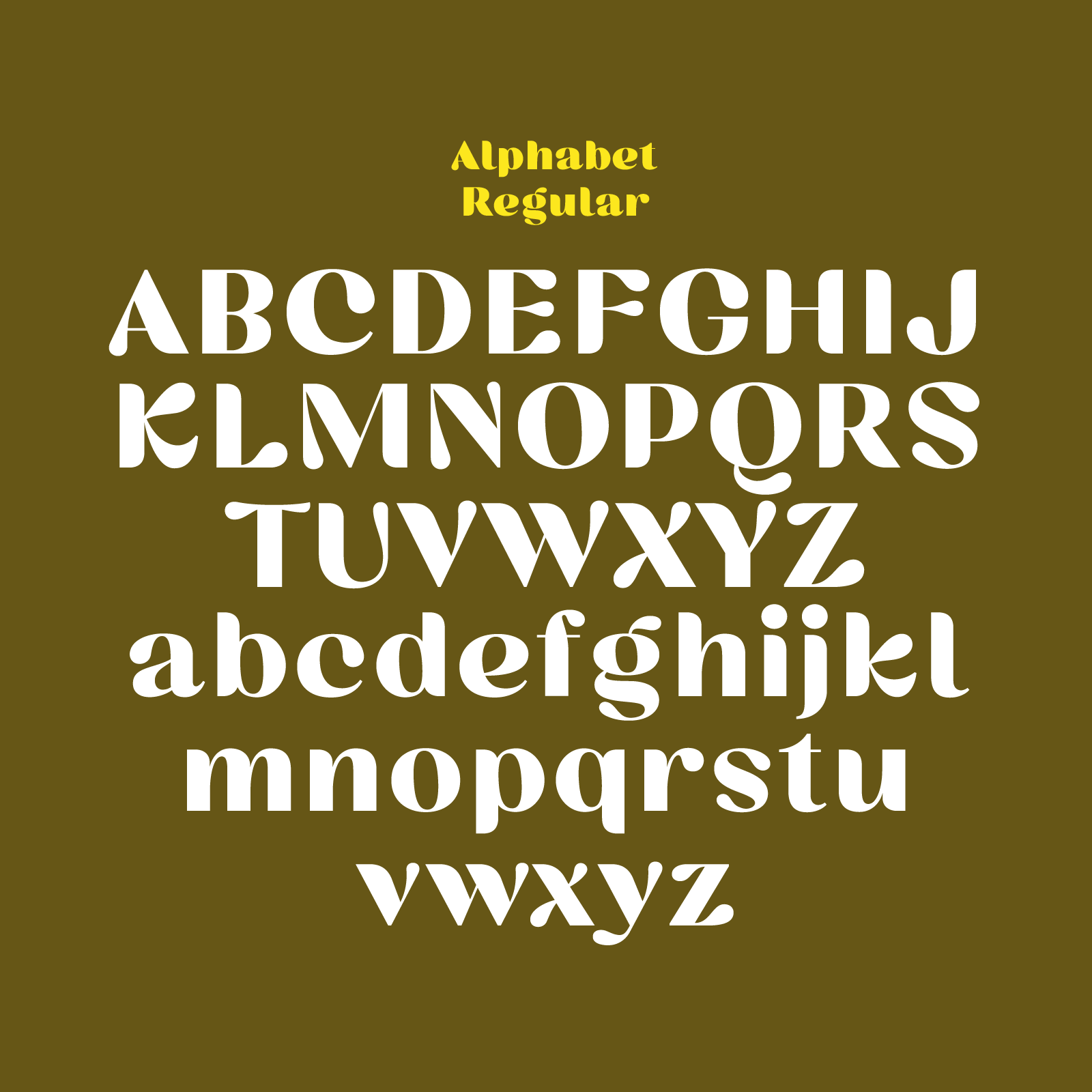 Cesty, alphabet