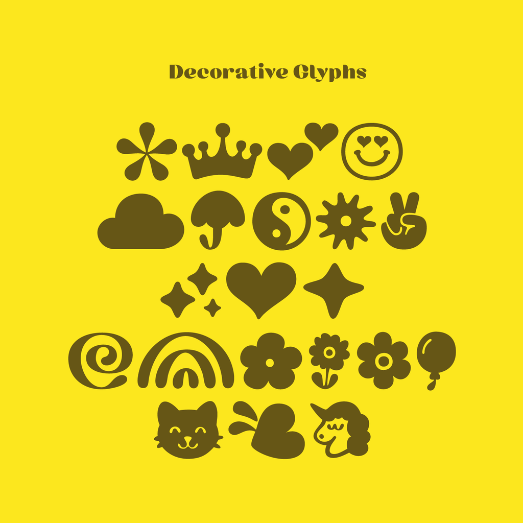 Cesty decorative glyphs