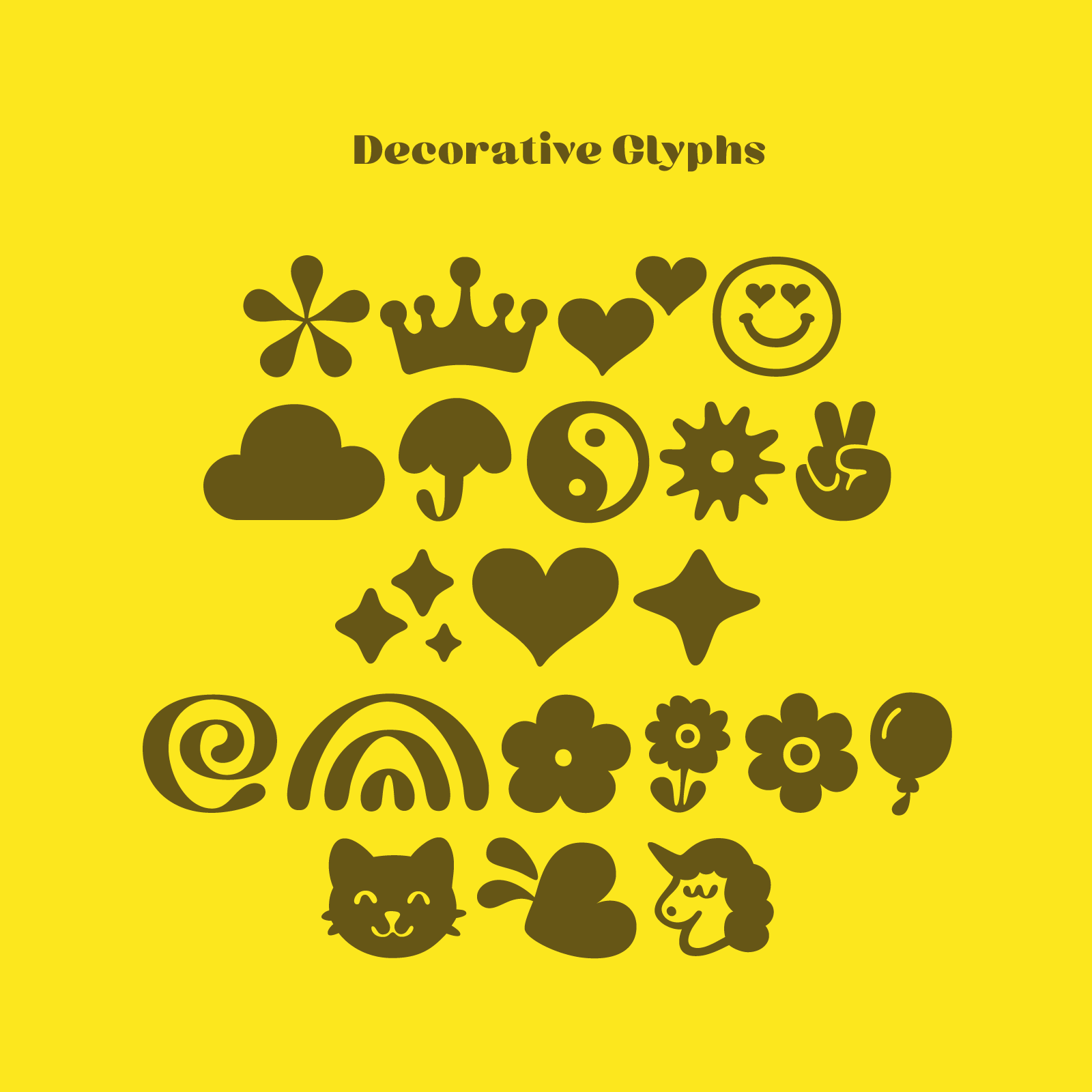 Cesty decorative glyphs