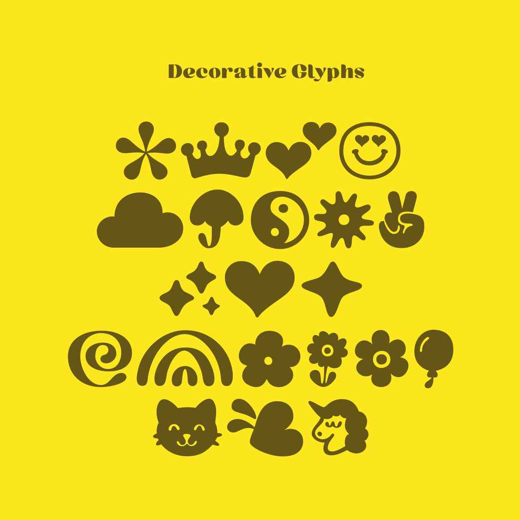 Cesty decorative glyphs