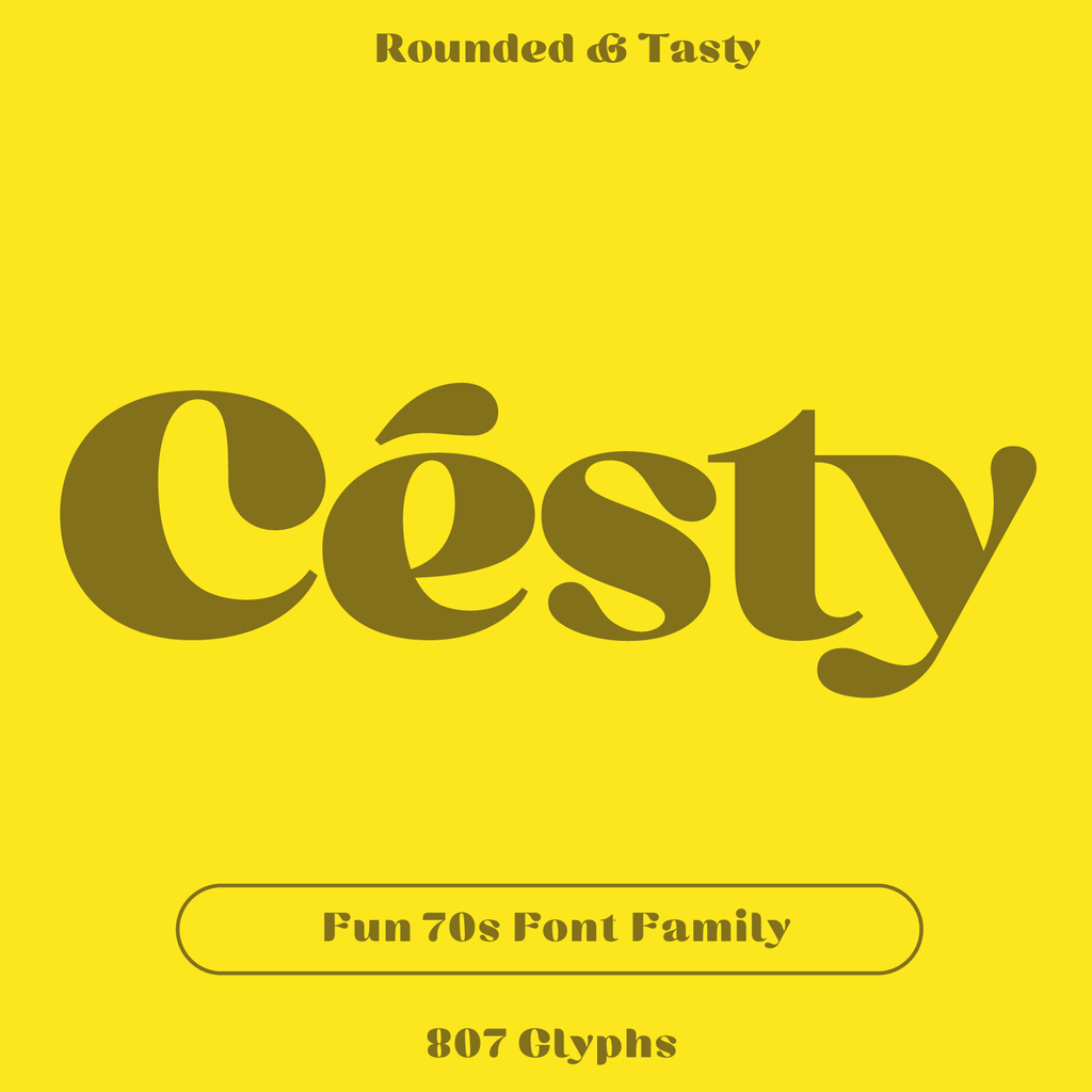 Cesty, summer retro font