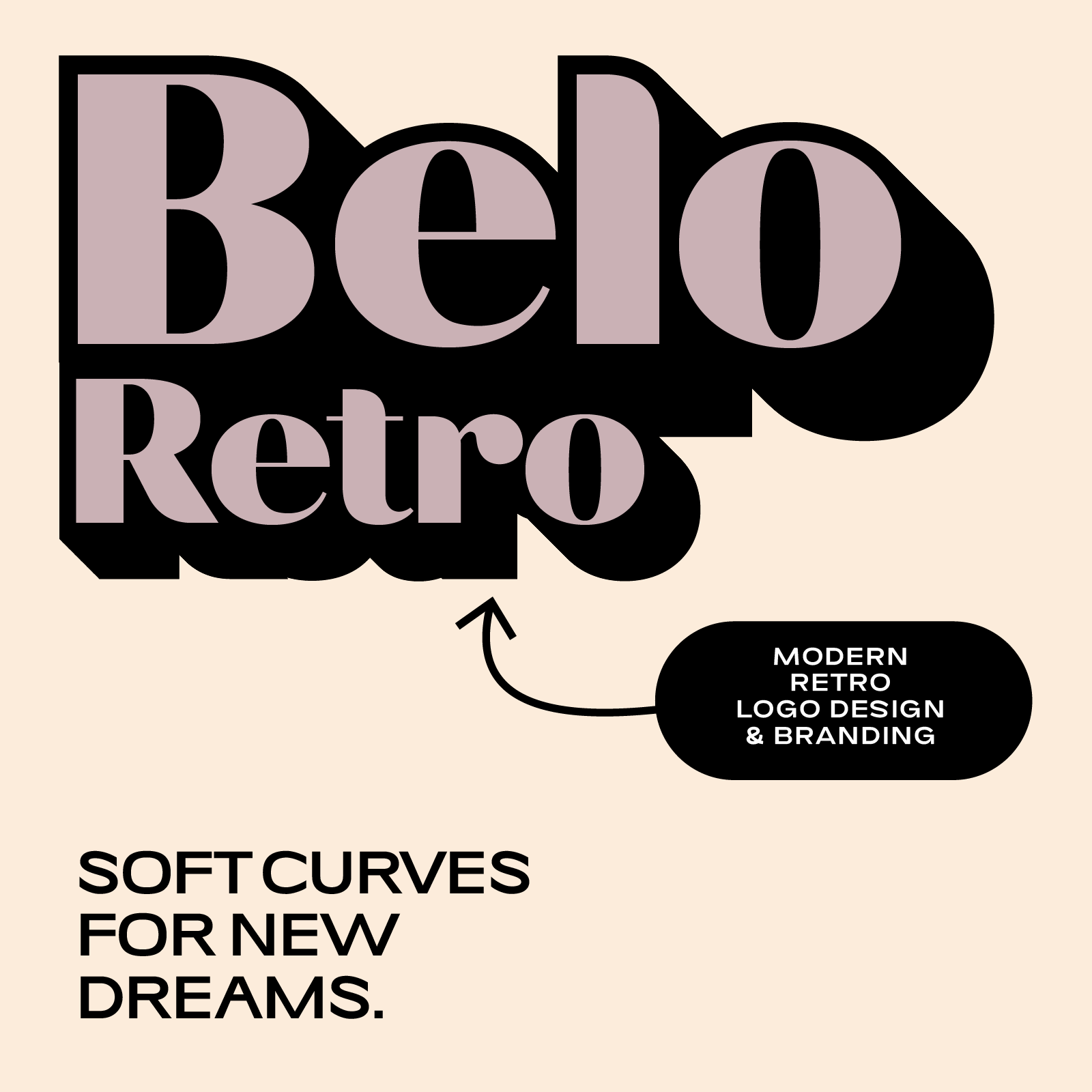Bauhaus Chez—Rounded font, soft and high-contrast