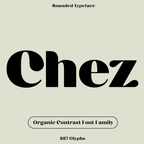 Chez font, one of the typefaces in the Display Statement Pack