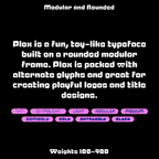 Plox design character and key traits of the bubble block display font
