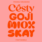 Friendly Branding Pack, overview of all included fonts